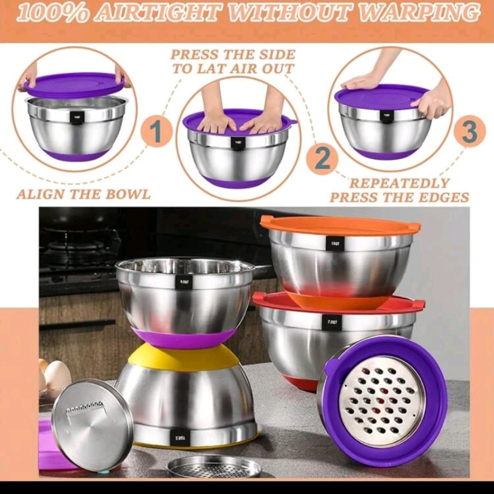 Stainless steel bowls set